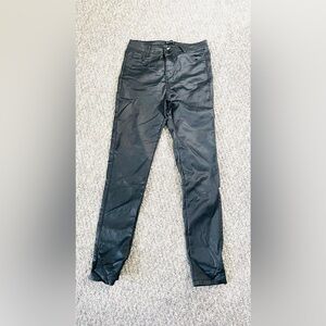 Black Faux Leather Skinny Pants